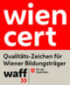 Wien Cert Logo Qualitätszeichen für Wiener Bildungsträger | waff Für die Stadt Wien